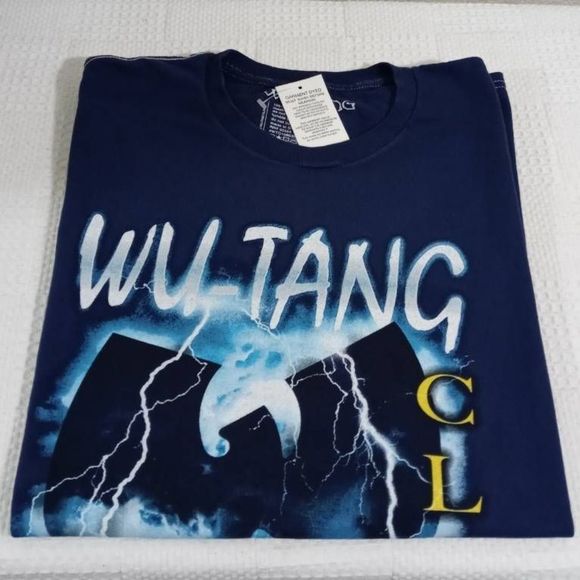 WU TANG Lightening Vintage Wash T-Shirt Short Sleeve Size XL - Picture 2 of 4